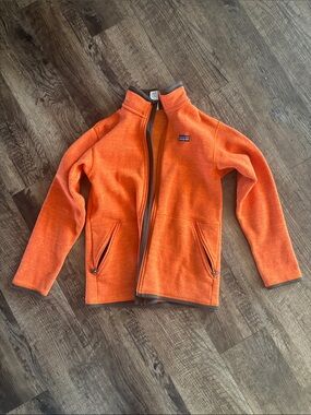 Patagonia Kids Orange Full‑Zip Fleece Jacket
